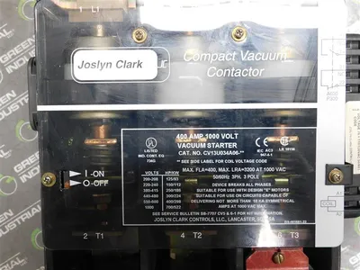 Joslyn Clark CV13U034A06-76 Compact Vacum Contactor 1000V 700HP 522kW New NIB