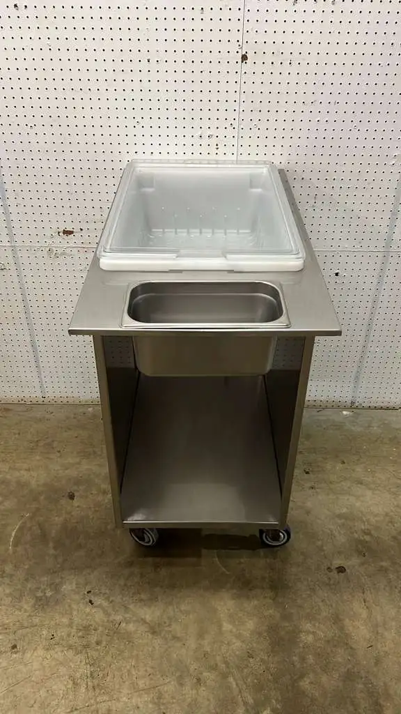 Used Falcon Restaurant Supply Used Stainless Steel Mobile Breading Station on Casters - FG Batter and Breading Machines Illinois US | Falcon Restaurant Supply #1374943