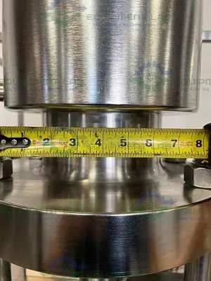 USED VARIAN L & L4006MLWJ LOAD & LOCK 6" CHROMATOGRAPHY COLUMN ON SKID W/ FEED PUMP