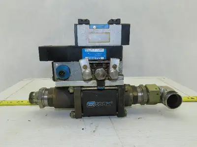 Muller Coax Vmk 15 Nc Pneumatic Valve W/Festo Block Plate & Solenoid