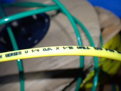 1/4 O.d X 1/16 Wall Parker Parflex Tubing Green And Yellow