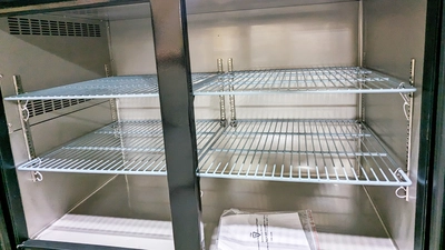 171-0246 Black Self Contained Glass Door Back Bar Cooler