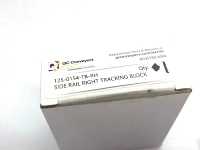 New | in-Stock QC Conveyors Side Rail Right Tracking Block Conveyor Parts Michigan US | Maverick Industrial Sales #1395627