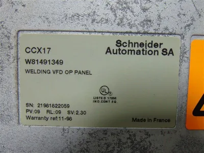 Schneider / Telemecanique W81491349 C1600 Welding VFD Operator Panel For Parts