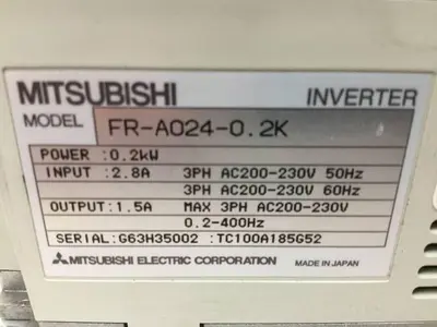 USED MITSUBISHI FR-A024-0.2K