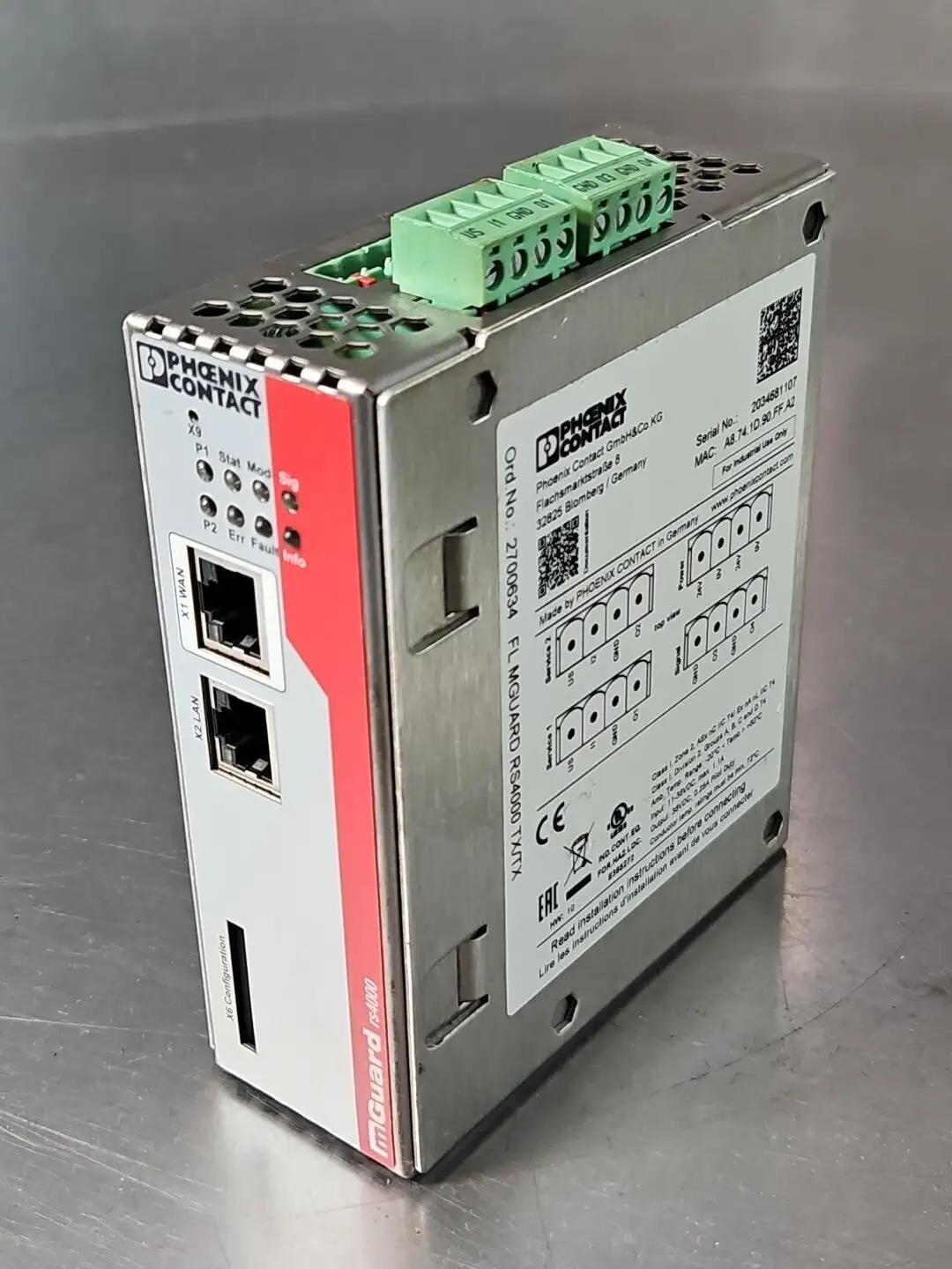 Phoenix Contact FL MGUARD RS4000 TX/TX Smart Router (BIN313)