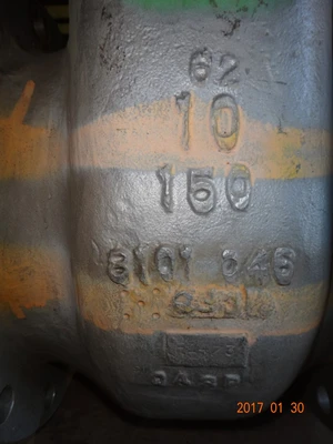 Ladish 10", Class 150, CF8, Gate Valve