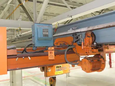 Cleveland Tramrail P&H 1/2 Ton Single Girder Underhung Bridge Crane 21' Span
