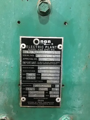 Onan 15.ORJC-4R31/25027AC Generator Set