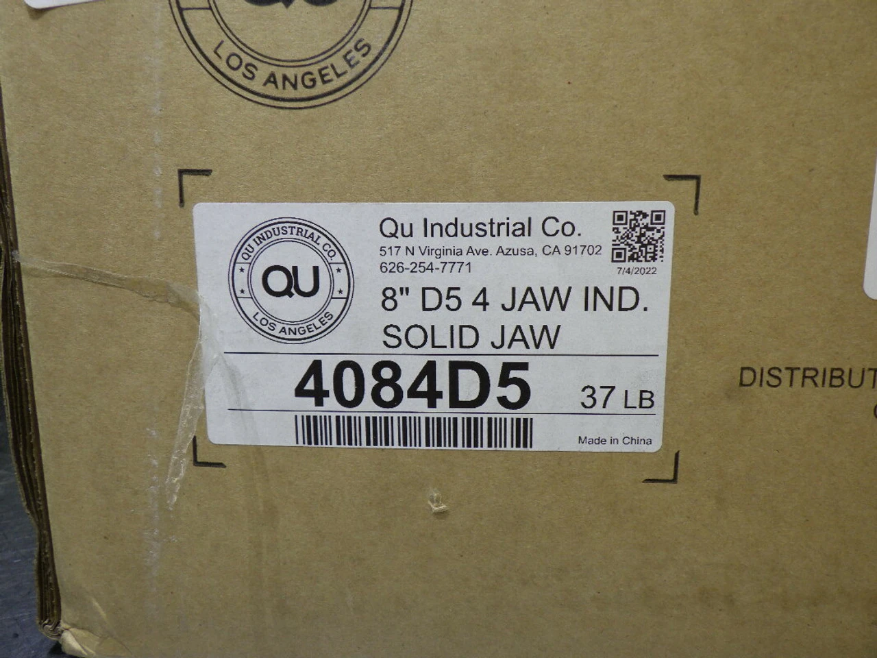 Qu Industrial Co. 8" D5 4 Jaw Independent Chuck 4084D5 (STK)