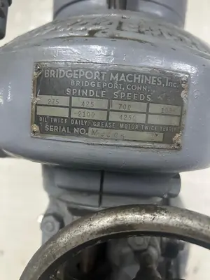 Bridgeport 9" x 32" 1/2 HP, 6-Speed Ram Type Vertical Milling Machine