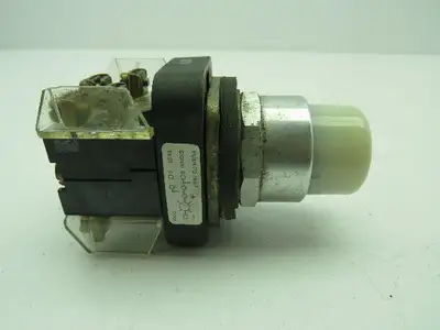 Allen Bradley 800T-QT20W Pilot Light Pushbutton Push-toTest Ser T White Lot of 2