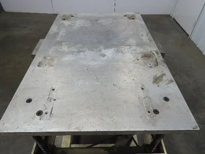 1" Aluminum Top  Steel Base Work Bench Table 24"x36" x 26-36"Adjustable Height