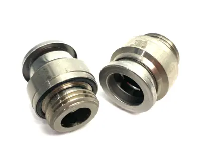 USED SMC METAL MALE INTERNAL HEX FITTING, STRAIGHT, 16MM OD TUBE