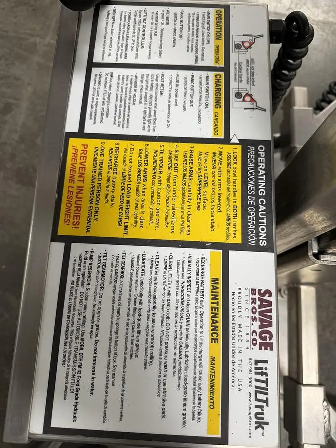 Used 2023 SAVAGE BROTHERS LITTLE TRUK BOWL LIFTER LIL LIFTTRUK Bowl Lifts Texas US | Bakery Machinery and Engineering #1770272