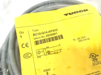 NEW TURCK RECTANGULAR CAPACITIVE SENSOR NO CONTACT PNP OUTPUT 2530001