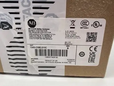 104S-C09EJ210C | Allen Bradley  Ser. B IEC 9 A SC Safety Contactor 2 N.O. / 10 N.C - New