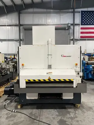 52" TIMESAVER 4121-25-04 DUAL HEAD METAL WET BELT SANDER