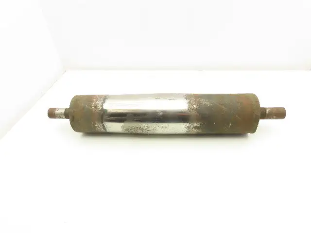 Belt Conveyor Crowned Tail Pulley 4" Dia x 18" Width 1-3/16" Shaft Dia