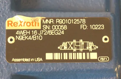 NEW REXROTH 4WEH 16 J72/6EG24N9EK4/B10 SPOOL VALVE W/ R900548271 CONTROL VALVE