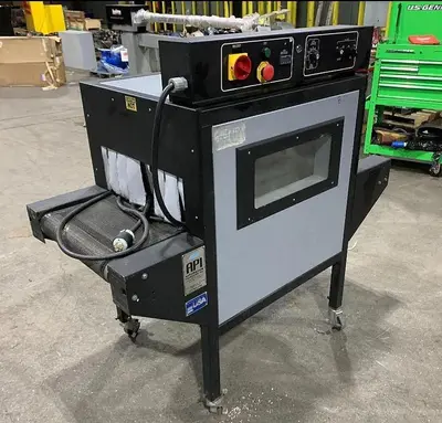 TEXWRAP SPARTAN MODEL 2215L COMPACT AUTOMATIC L-BAR SEALER W/ API HEAT TUNNEL