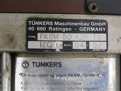 Tunkers FKSM 50 KZR T6 Pneumatic Power Clamp Used