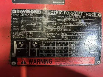 Used 2019 RAYMOND 4750C50L 4-Wheel Sit down Electric Counterbalance Forklifts Illinois US | Somerset Equipment Sales #1546166