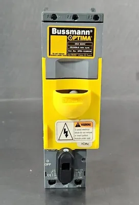 Bussmann Optima OPM-1038RSW Fuse Holder With ABB OT40F3. 3A-20