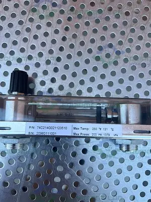 USED KING INSTRUMENT 74C214G021123510 GLASS TUBE FLOWMETER