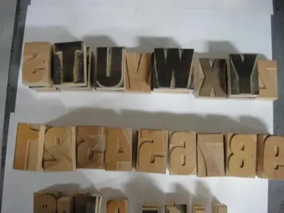 Heidelberg Wood Type, $10 Per Letter