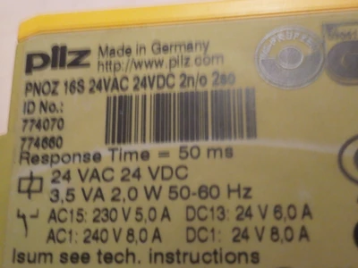 USED PILZ PNOZ 16S