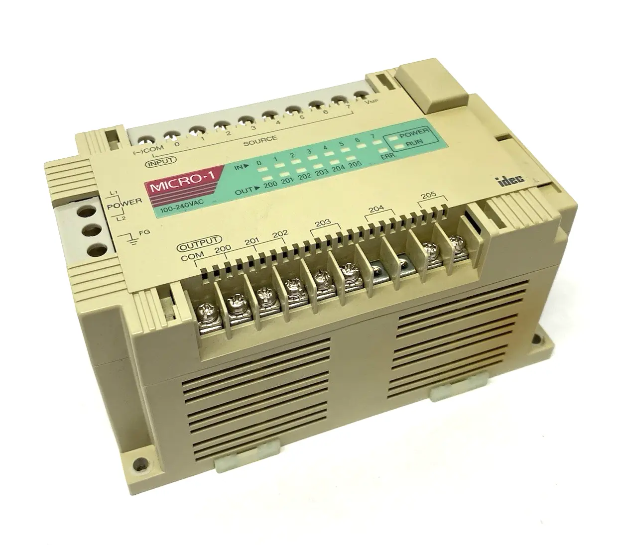 USED IDEC MICRO-1 CPU UNIT 8-INPUTS, 6-OUTPUTS, 600-STEPS PROGRAM CAPACITY