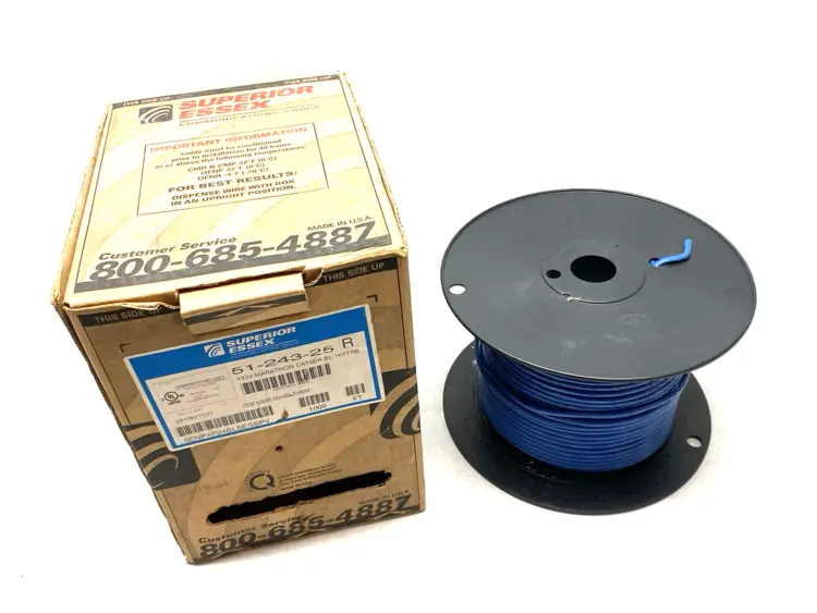 Used SUPERIOR ESSEX MARATHON LAN® CAT5E CABLE 4/24 BLUE BOX OF 11 POUNDS Cable & Wire | Maverick Industrial Sales #1102168