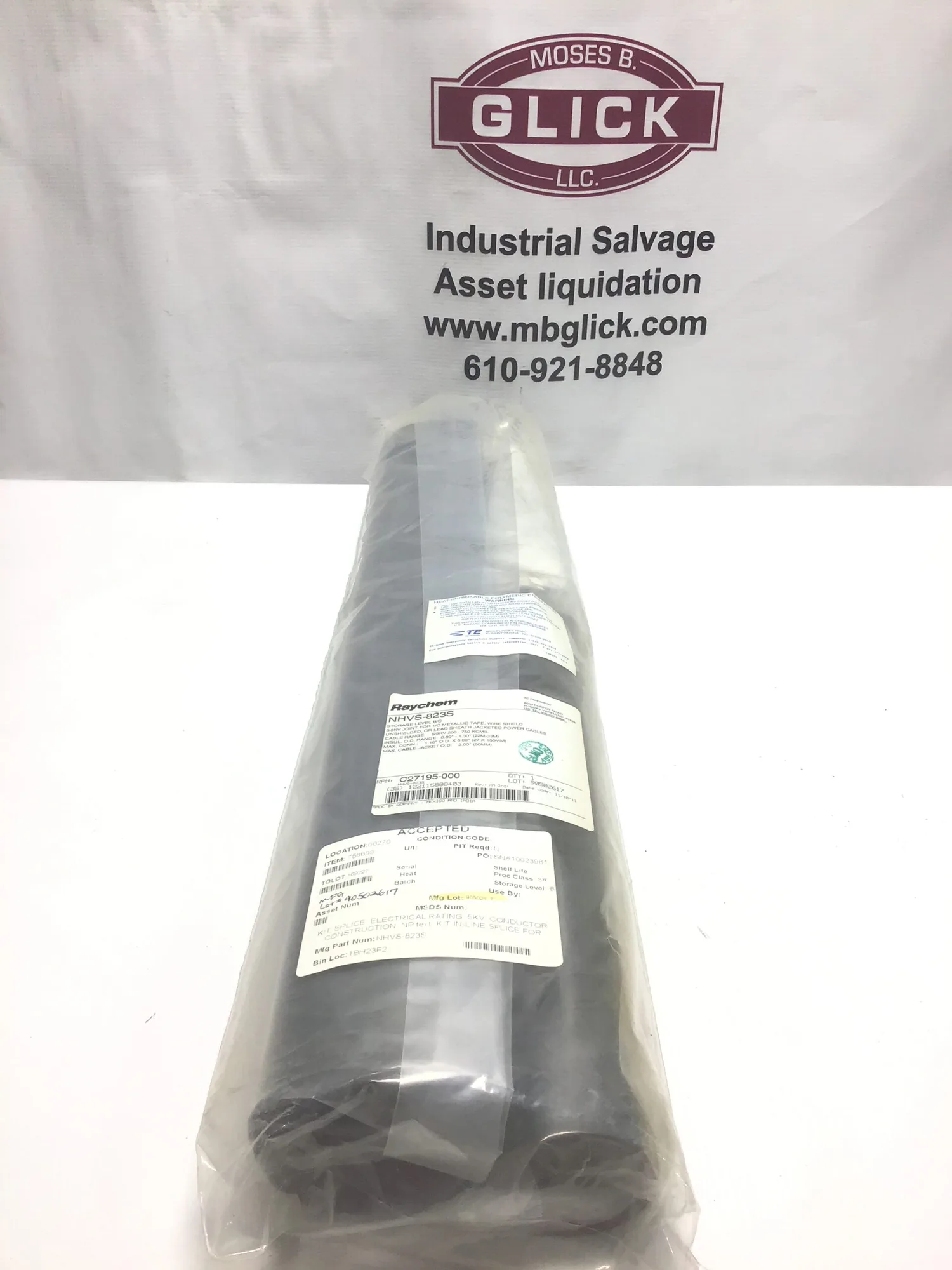 Raychem NHVS-823S Joint Splice Kit for 1/C Metallic Tape Wire Shield