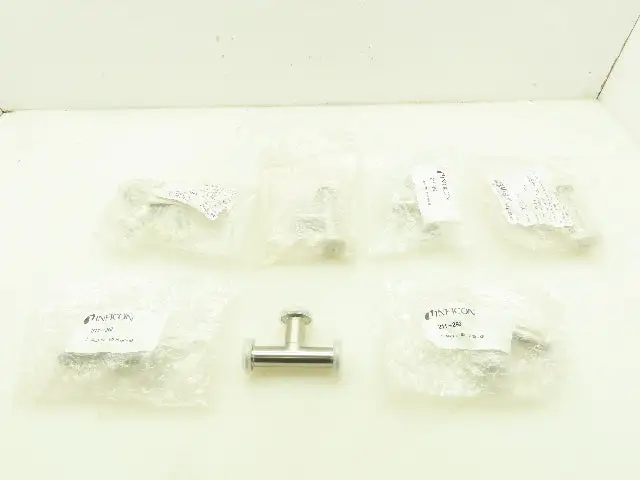 INFICON 304 Stainless Pipe Tee Vacuum Fitting DN 16 ISO-KF 16mm  LOT OF 7