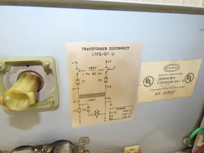 Daykin LTFS-01 U Stepdown Power Transformer Disc 2000VA HV 480V LV 120V 1PH