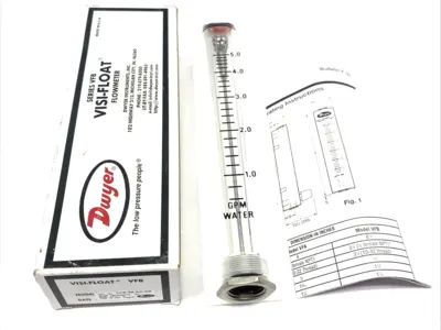 New | in-Stock Dwyer VISI-FLOAT Flowmeter VFB,0.6-5 GPM Water,4-in. Scale Flowmeters Michigan US | Maverick Industrial Sales #1419238
