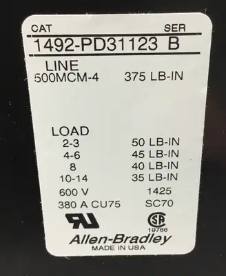 USED Allen-Bradley 1492-PD31123