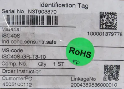 NEW YOKOGAWA ISC40S-GR-T3-10 INDUCTIVE CONDUCTIVITY SENSOR ISC40SGRT310