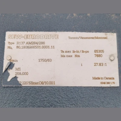 USED SEW-EURODRIVE R137 AM284/286