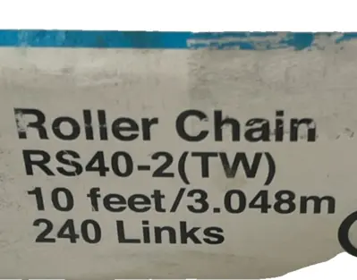 NEW TSUBAKI RS40-2 ROLLER CHAIN RIVETED 10FT 240 LINKS RS402