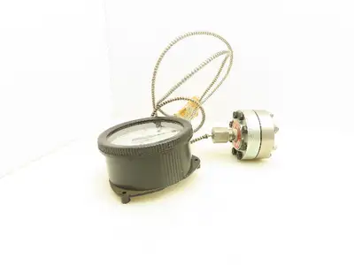 US Gauge 43257 Solfrunt Pressure Gauge w/Temp Sensor And Diaphragm 0-3500 5"Face