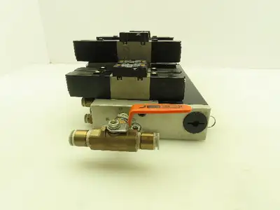 SMC VV5FS2 Plug-In 9-Station Manifold Control Unit VFS2000 Solenoid Valve Bank
