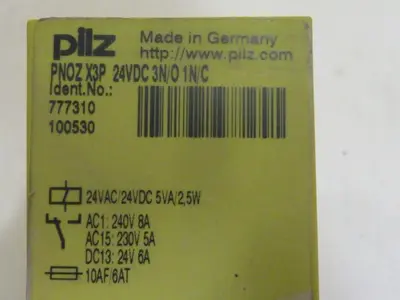 USED PILZ PNOZX3P24VDC3N/01N/C