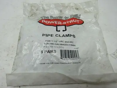 Power Strut PS 1100 1-1/2 EG Strut Mount Pipe/Conduit Clamp lot 25