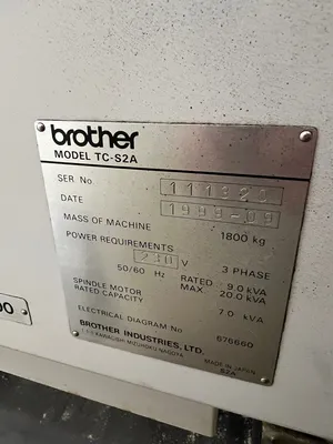 1999 BROTHER TC-S2A Drilling & Tapping Centers | Ditter Industries Inc. (3)
