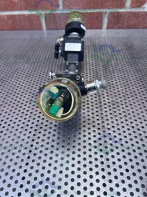 USED 2 ITT ADVANTAGE 3 WAY STAINLESS STEEL DIAPHRAGM VALVES W/ VALVE POSITIONER