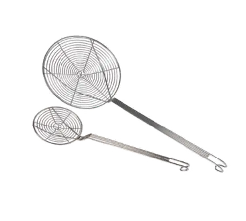 Matfer Bourgeat 112295 7" Round Wire Fryer Skimmer w/ 14"L Handle, Stainless Steel