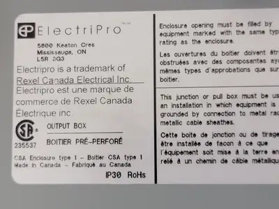 Electripro Output Box Type 1