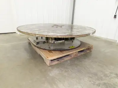1" Steel Top Turn Table Work Bench Uncoiler 60" Top 1Hp 90V DC Motor